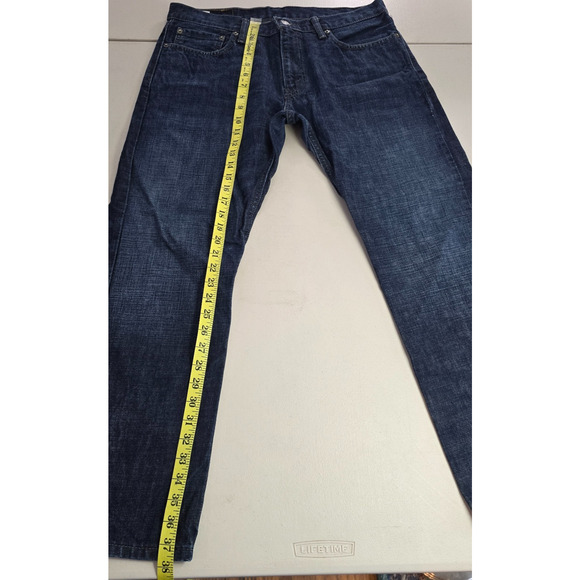 Levi's 514 Jeans Men's 34 x 28.5 Blue Dark Wash Classic Straight Fit Cotton EUC - Picture 11 of 16